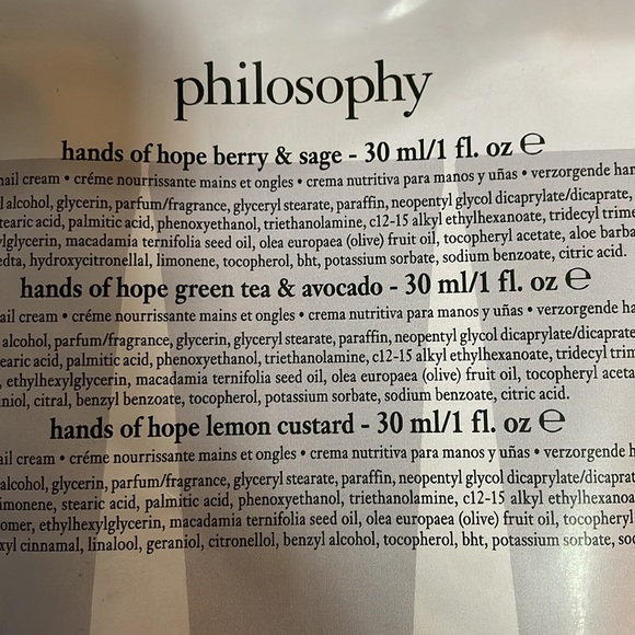 NEW Philosophy Hands of Hope 3pc Berry & Sage, Green Tea & Avocado,Lemon Custard - Picture 4 of 4